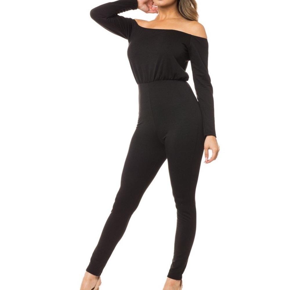 LAST ONE!  Off the Shoulder Jumpsuit - Picture 5 of 8